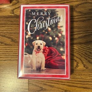 American Greetings Christmas Cards - Golden Retriever Puppy 16 Cards & Envelopes
